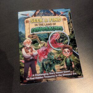 Seek & Find in the Land of the Dinosaurs Story/Activity Book - 3/$10